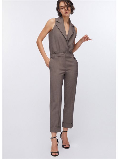 Pantaloni straight in tessuto mélange LIU JO | CA6367T577A/P9578